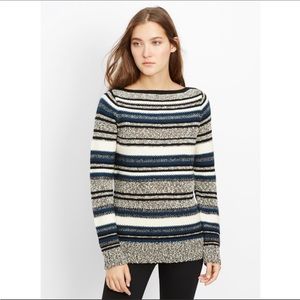 VINCE Wool Blend Striped Pullover Sweater Size M